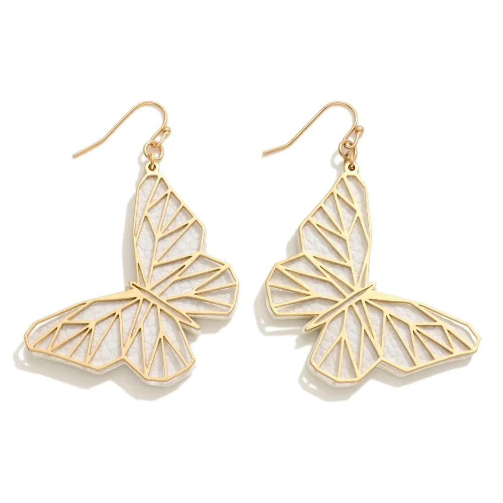 Geo Butterfly Drop Earrings