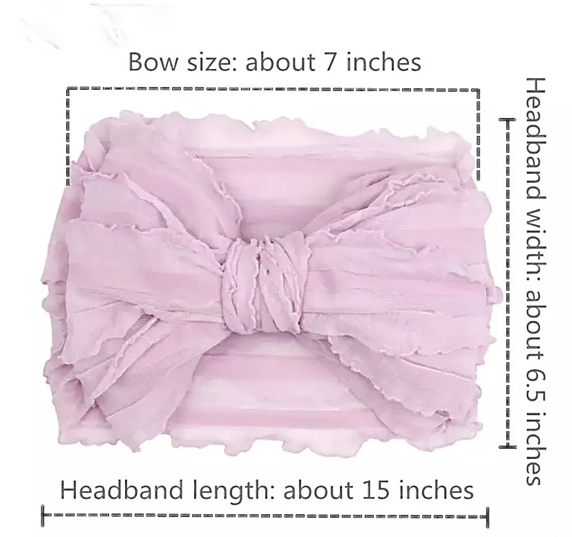 Girls Chiffon Oversize Bow Headband