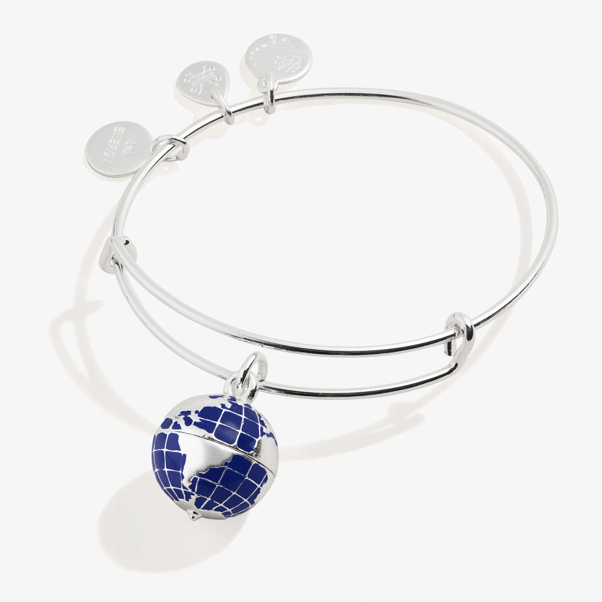 Globe Charm Bangle Bracelet