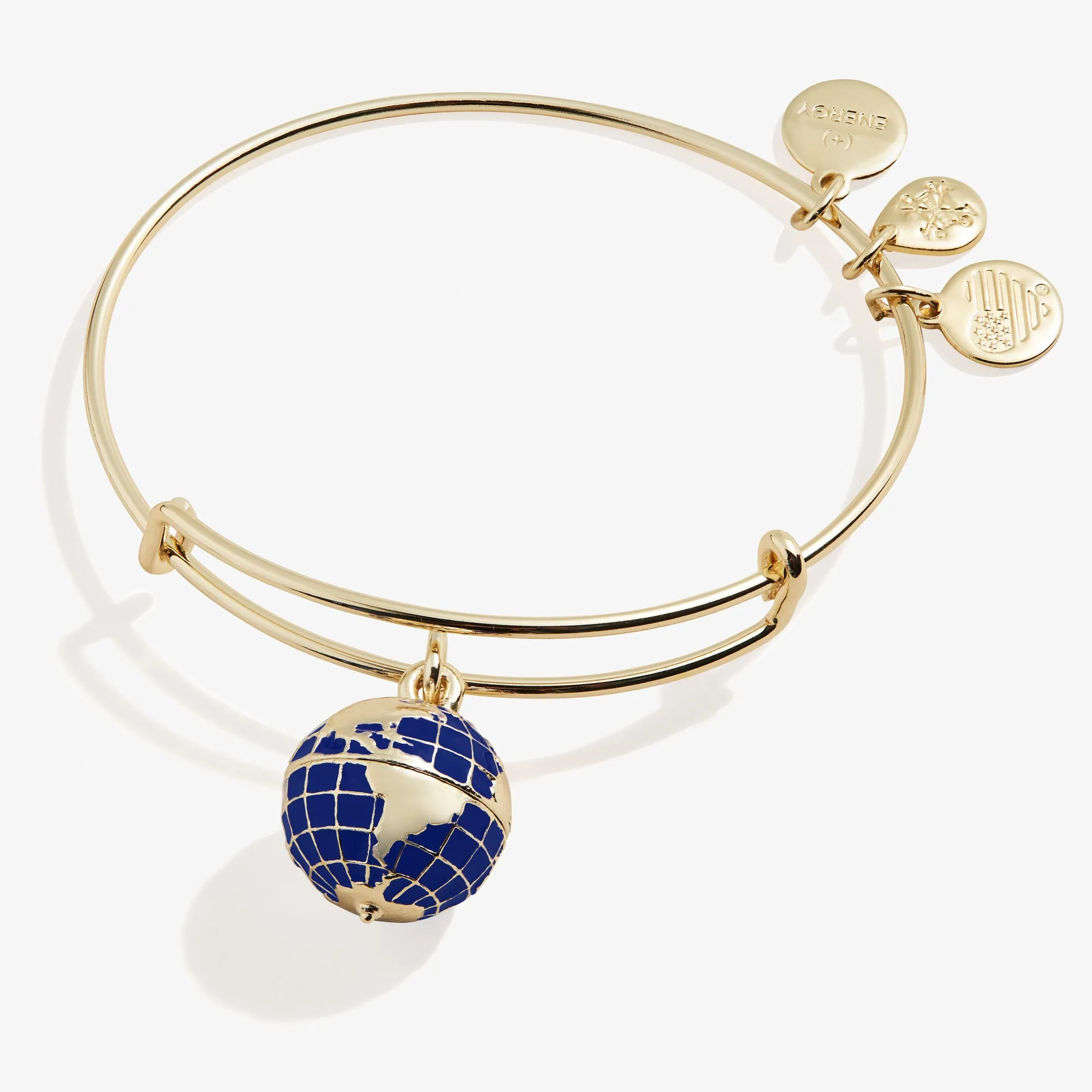 Globe Charm Bangle Bracelet