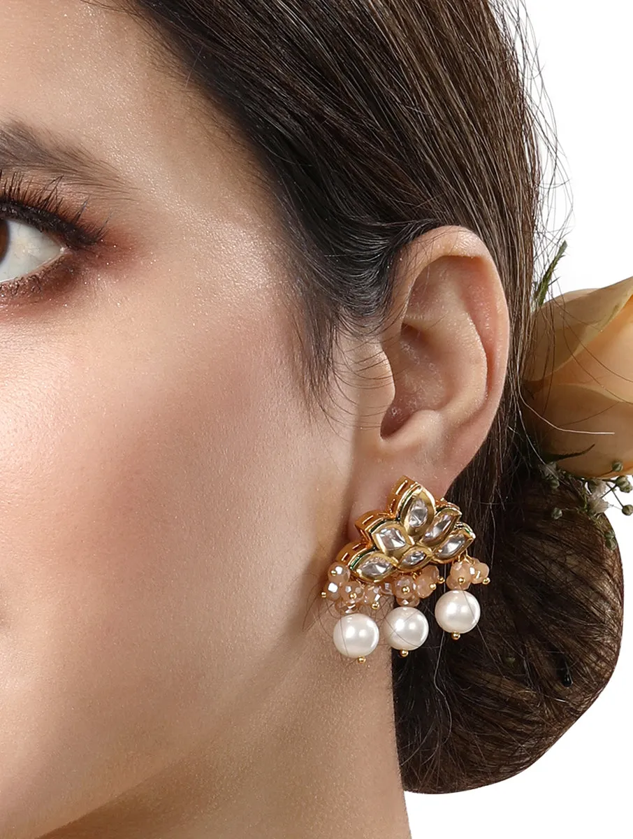 Gold Plated Kundan Earrings