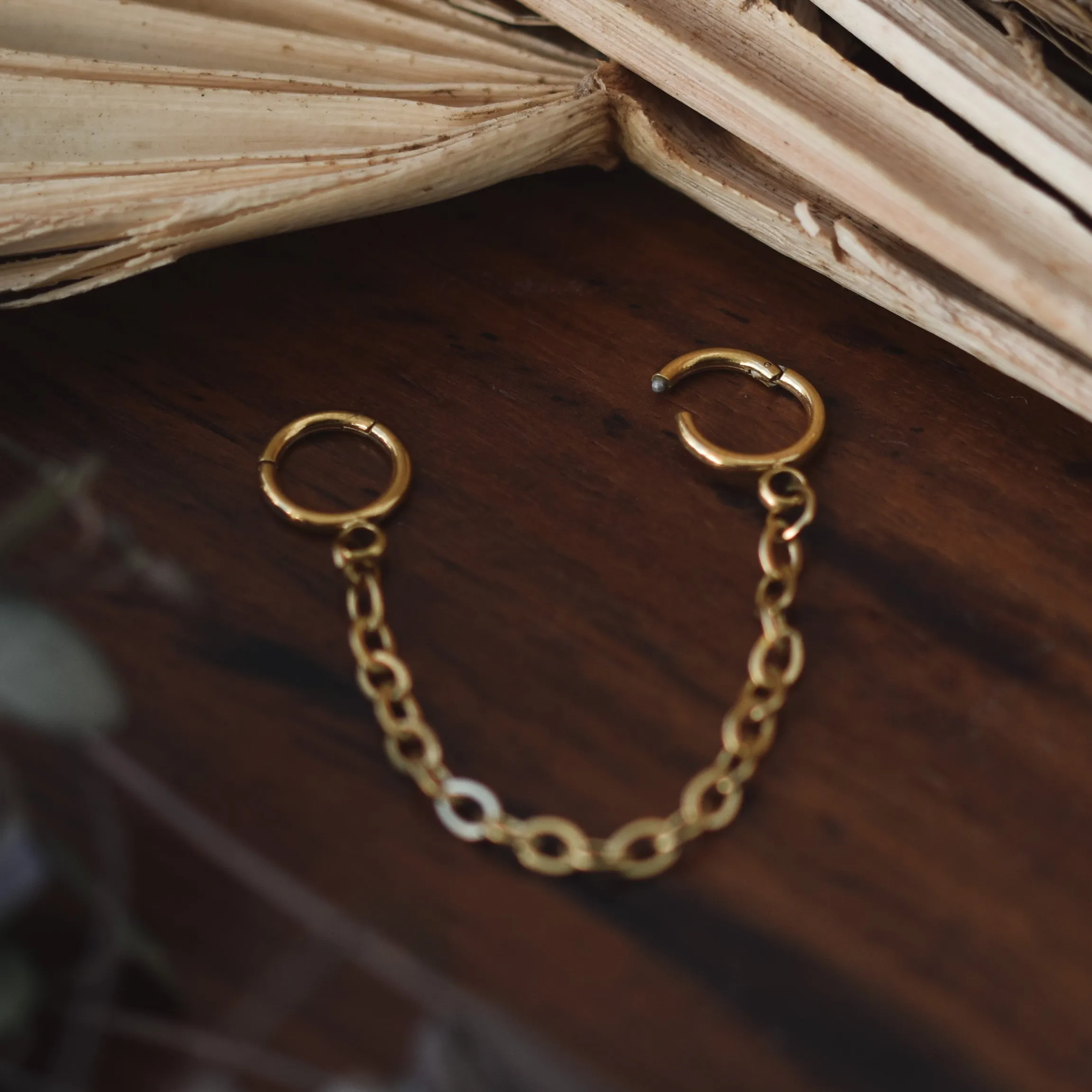 Golden Chain Stack Rings