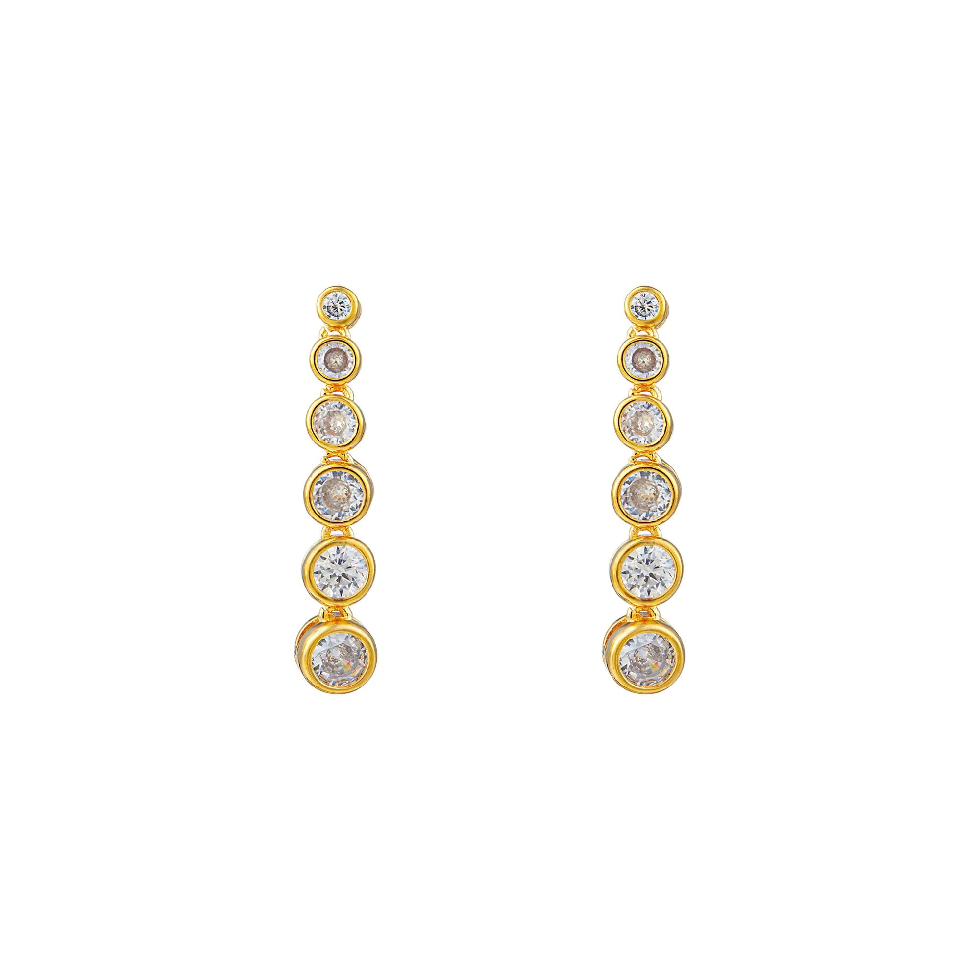 Graduated Crystal Drop Earrings