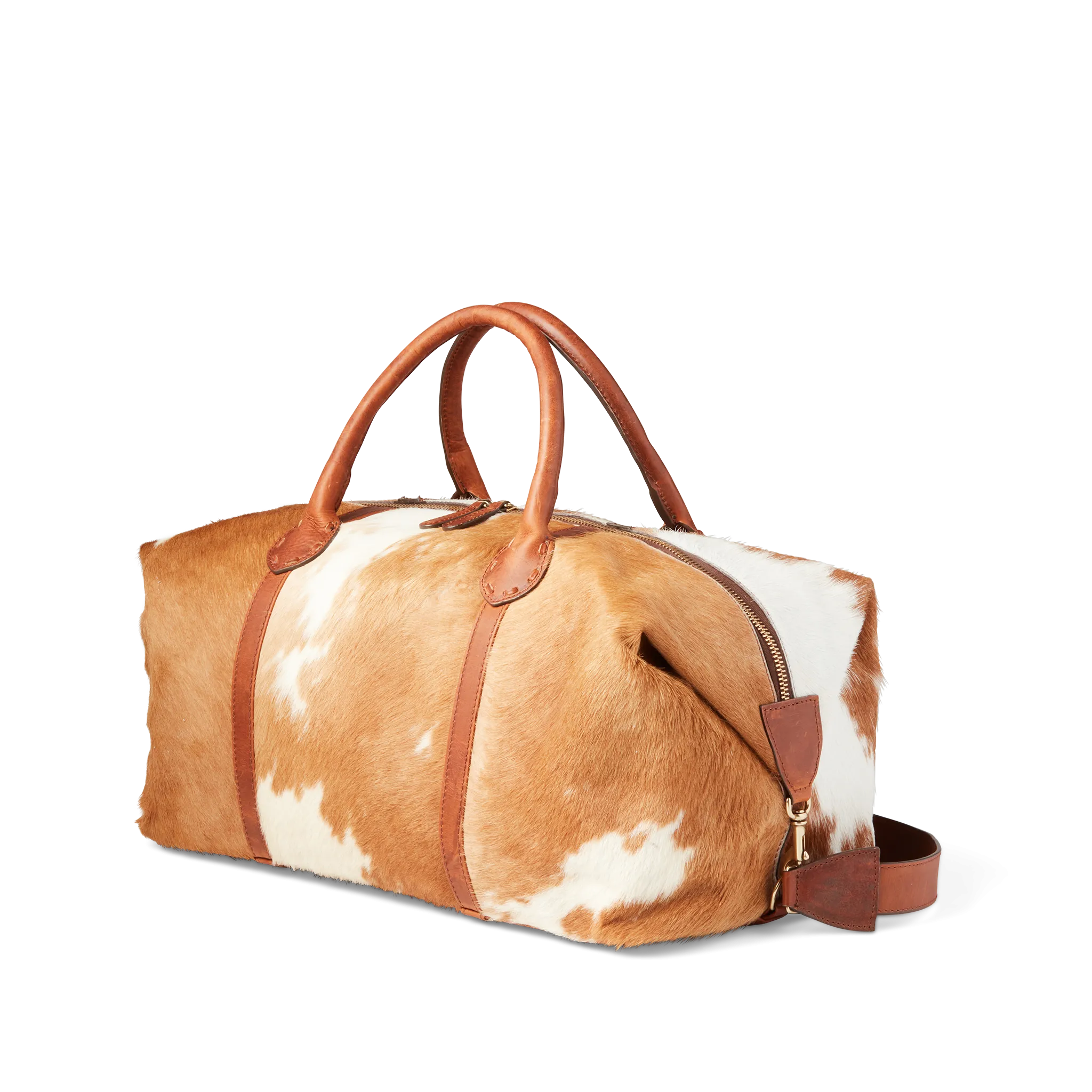 Hair-On Cowhide Duffle :: Brown