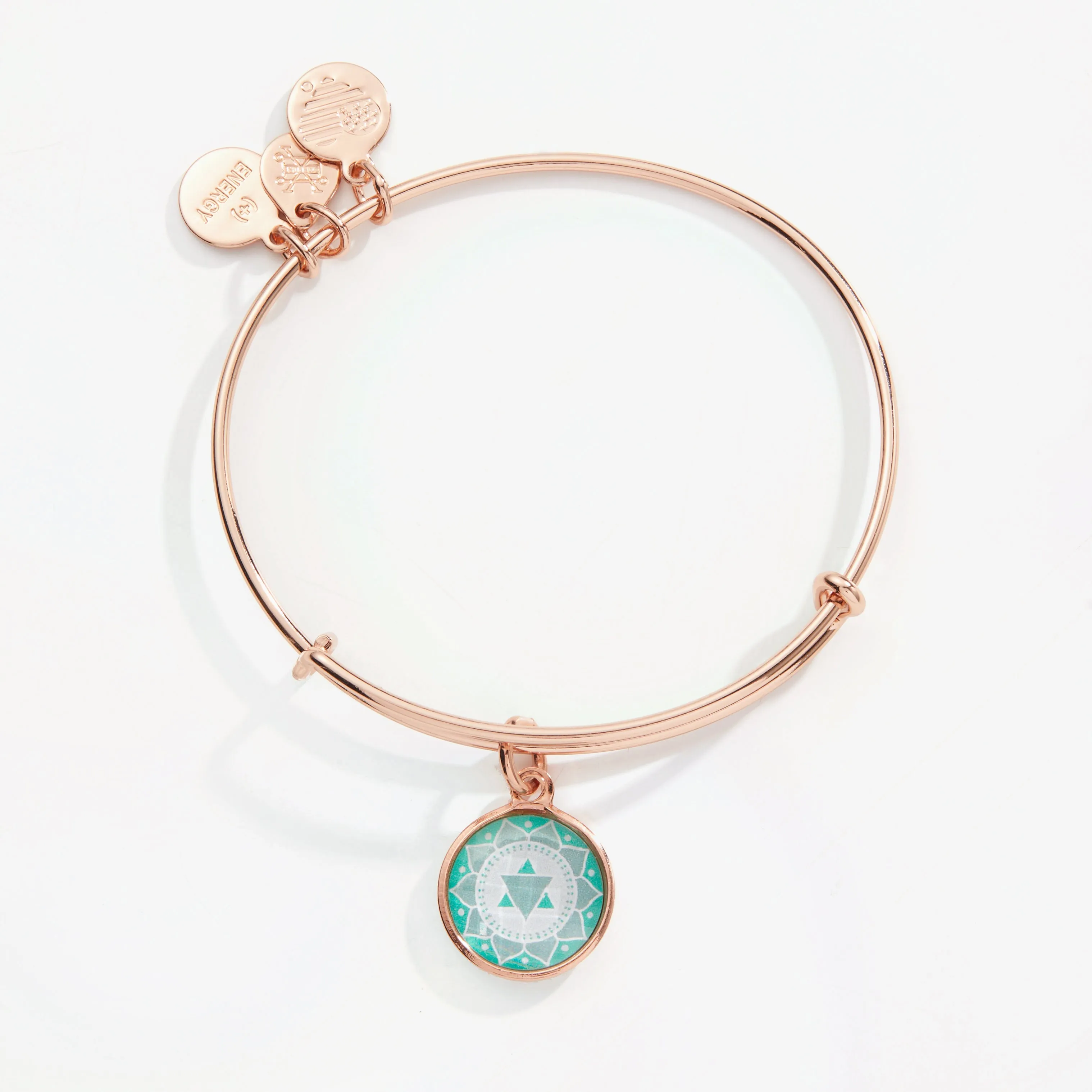 Heart Chakra Charm Bangle Bracelet