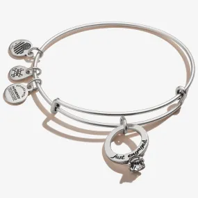 'Just Engaged' Ring Charm Bangle