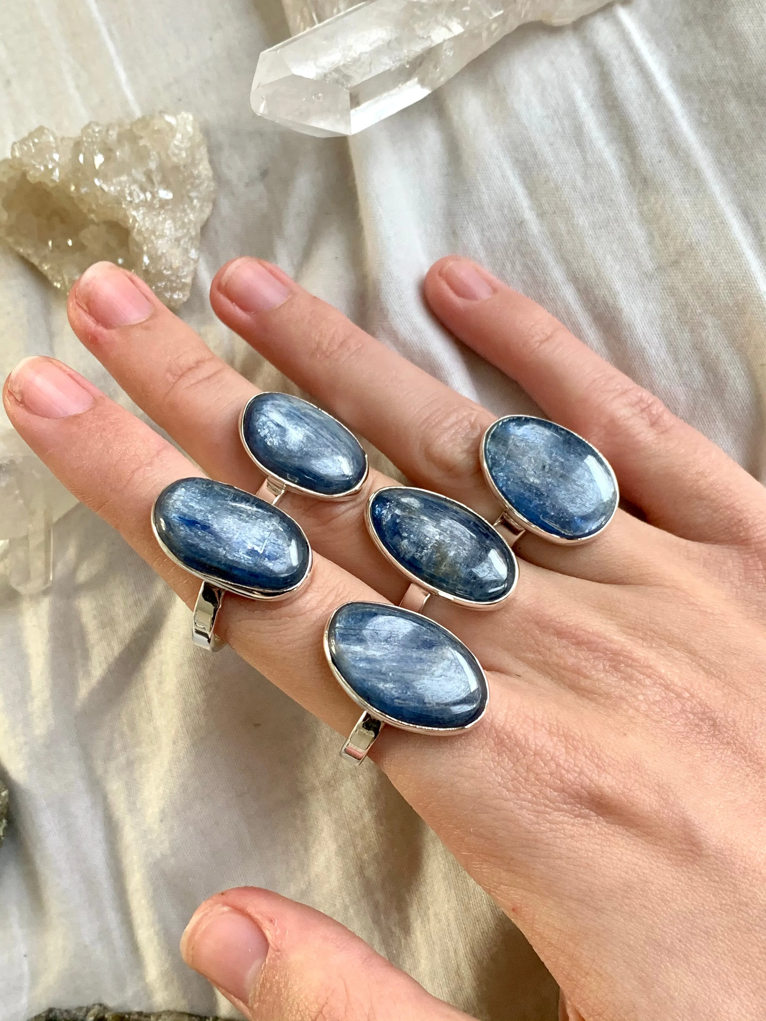 Kyanite Akoni Rings - Freeform (US 8)