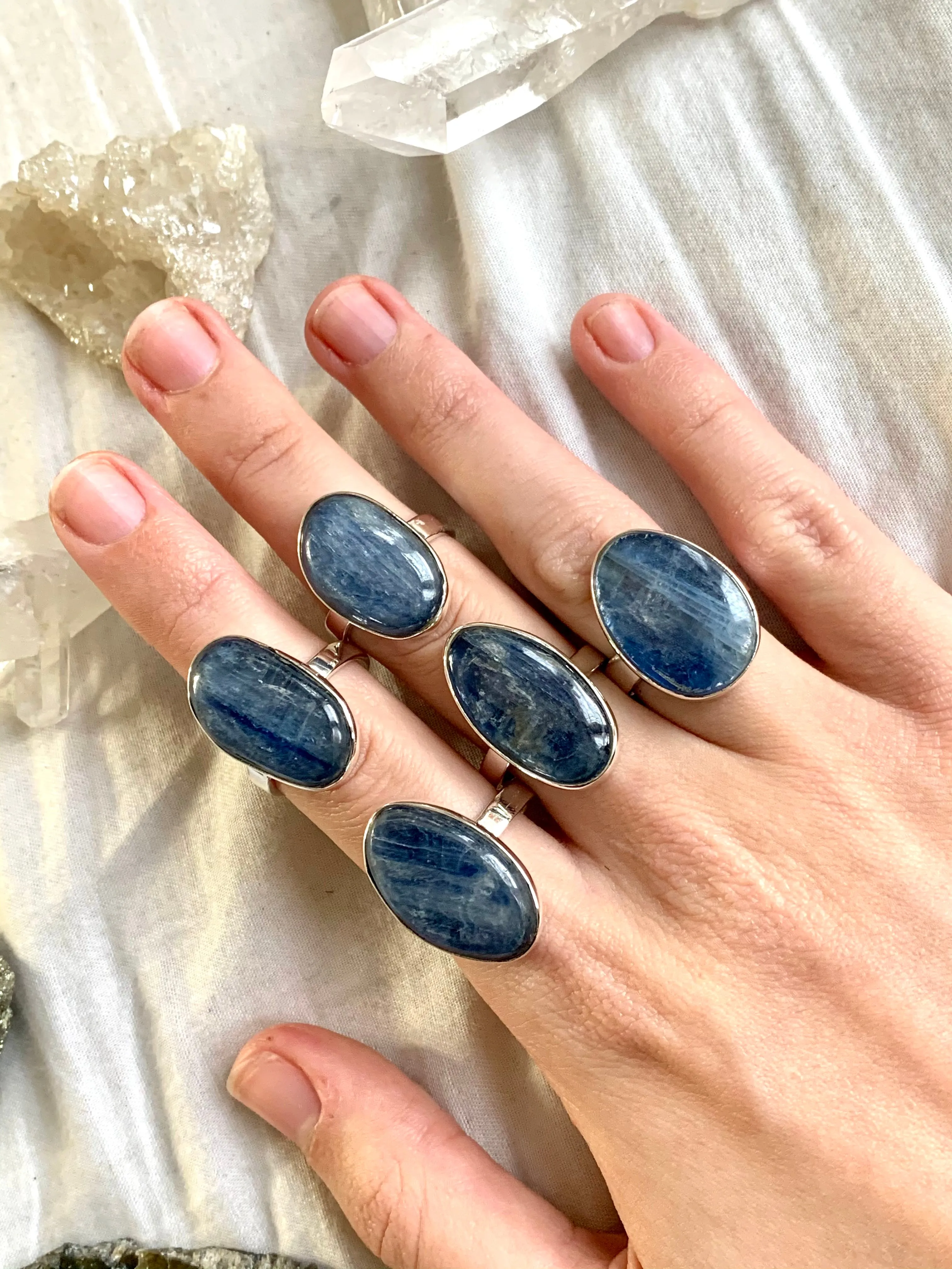 Kyanite Akoni Rings - Freeform (US 8)