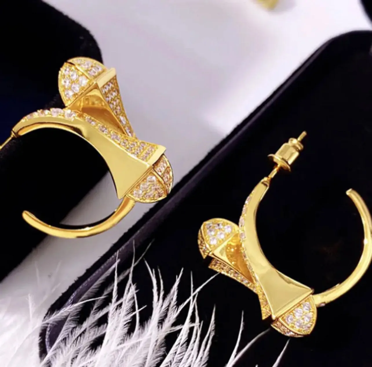 Large Sparkling Big Zircon Crystal Earrings For Girls S3906586