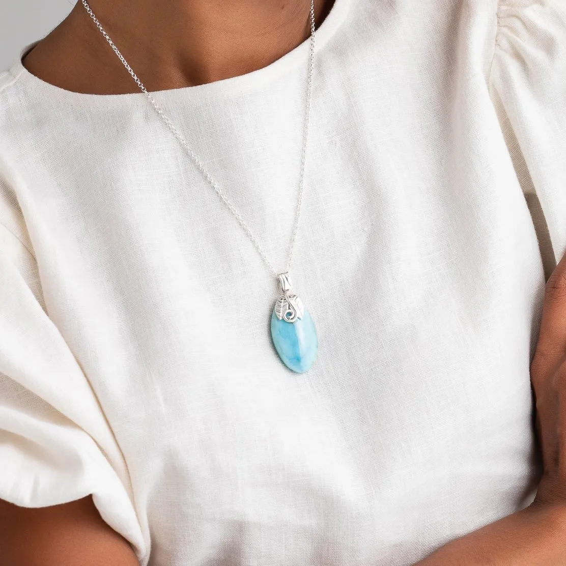 Larimar Pendant Sage