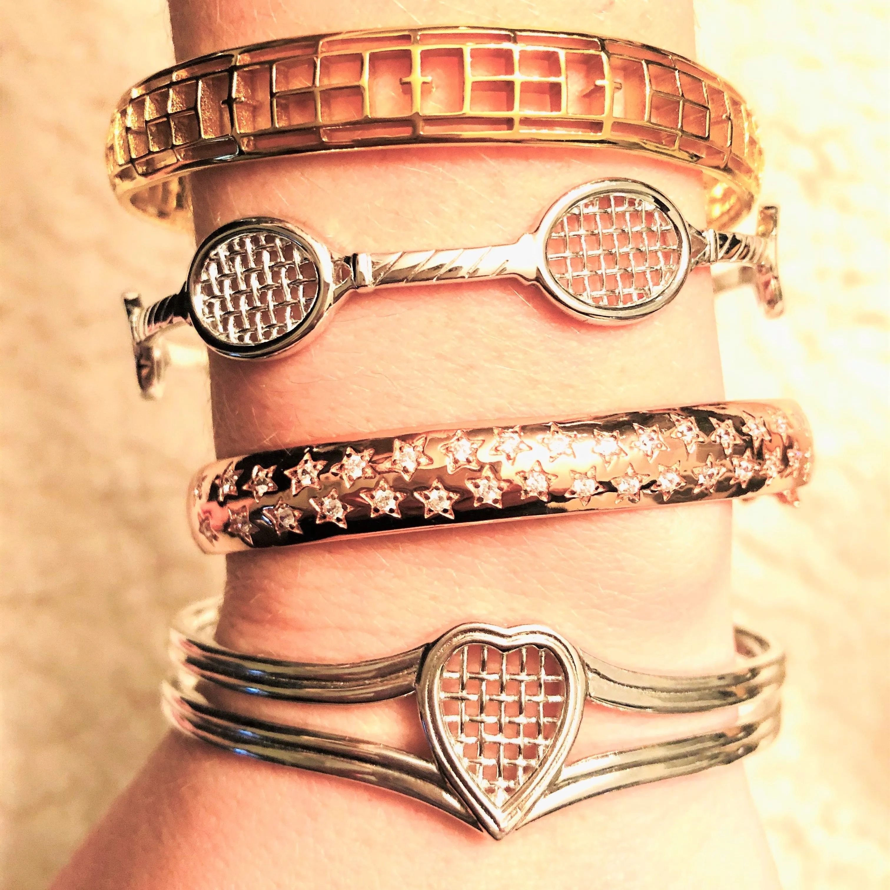 Love Racquet Bangle Bracelet