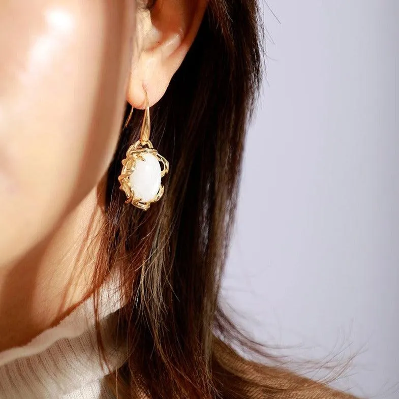 Magarra Moonstone Drop Earrings