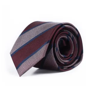 Maroon Striped Tie