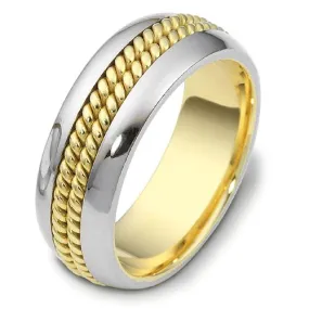 Men's Rope Two-Tone Band Rings - NM11