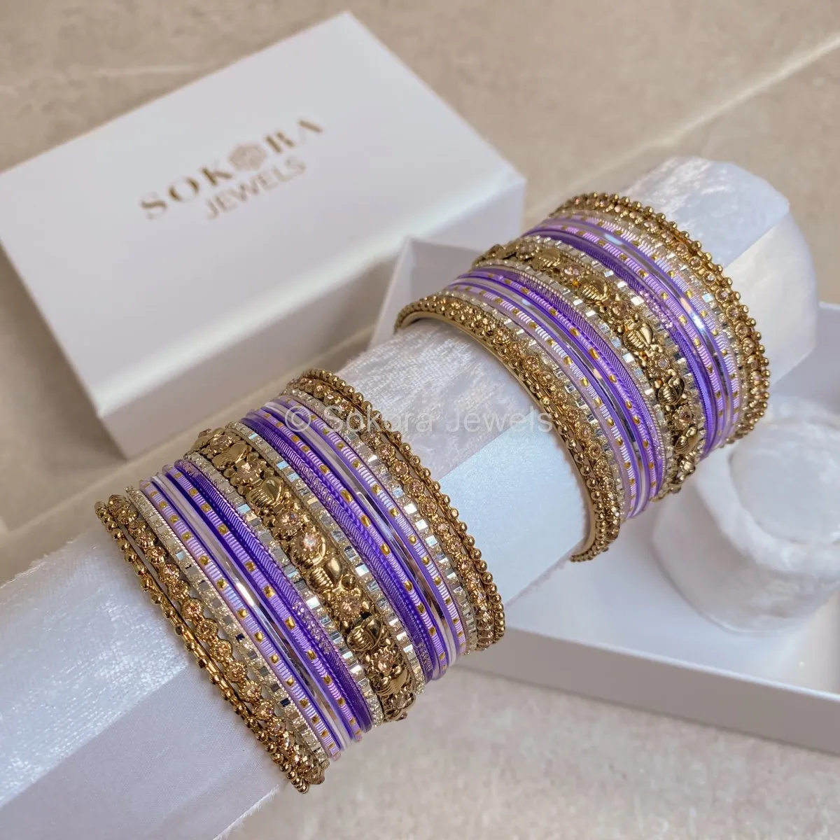 Mini Purple Bangle set