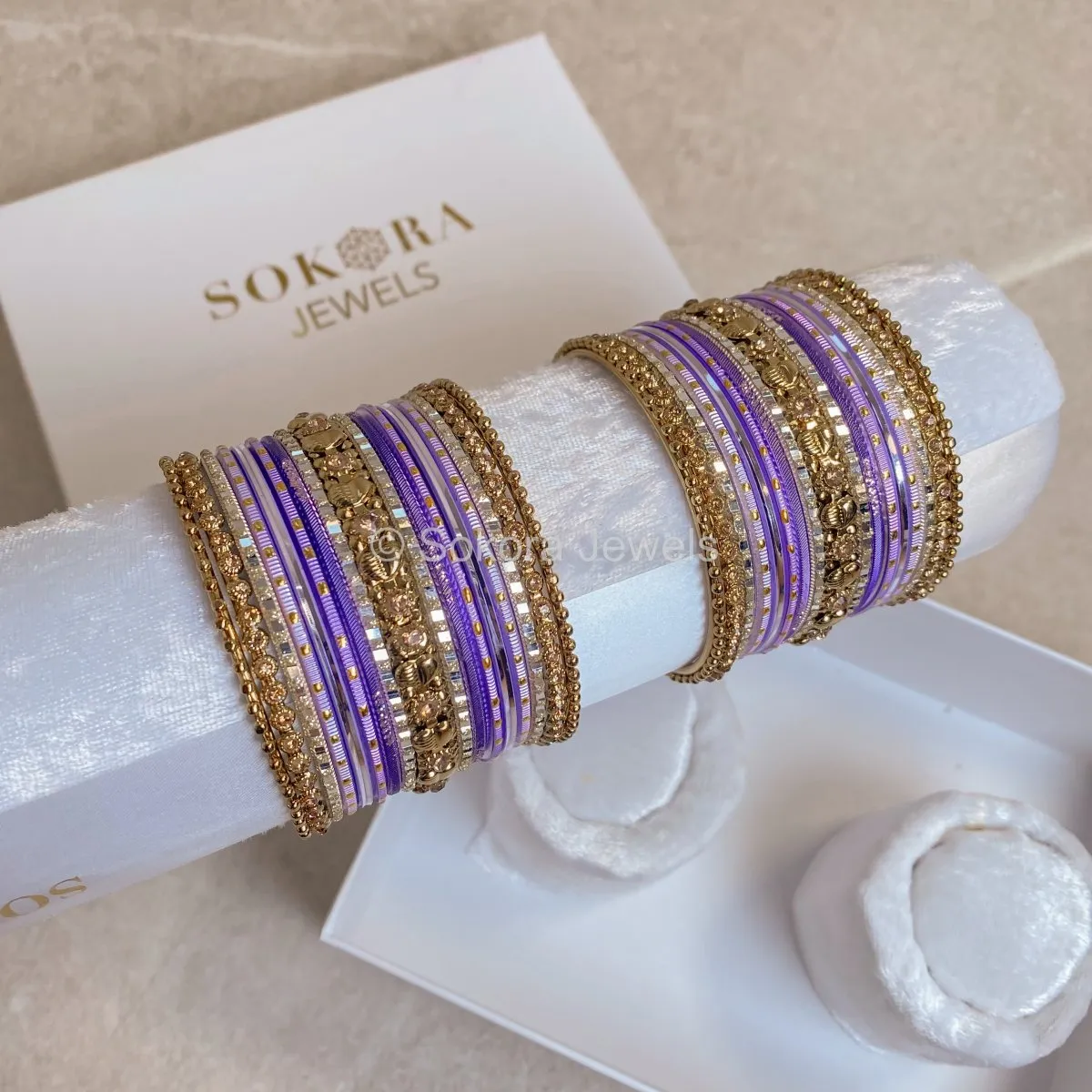 Mini Purple Bangle set