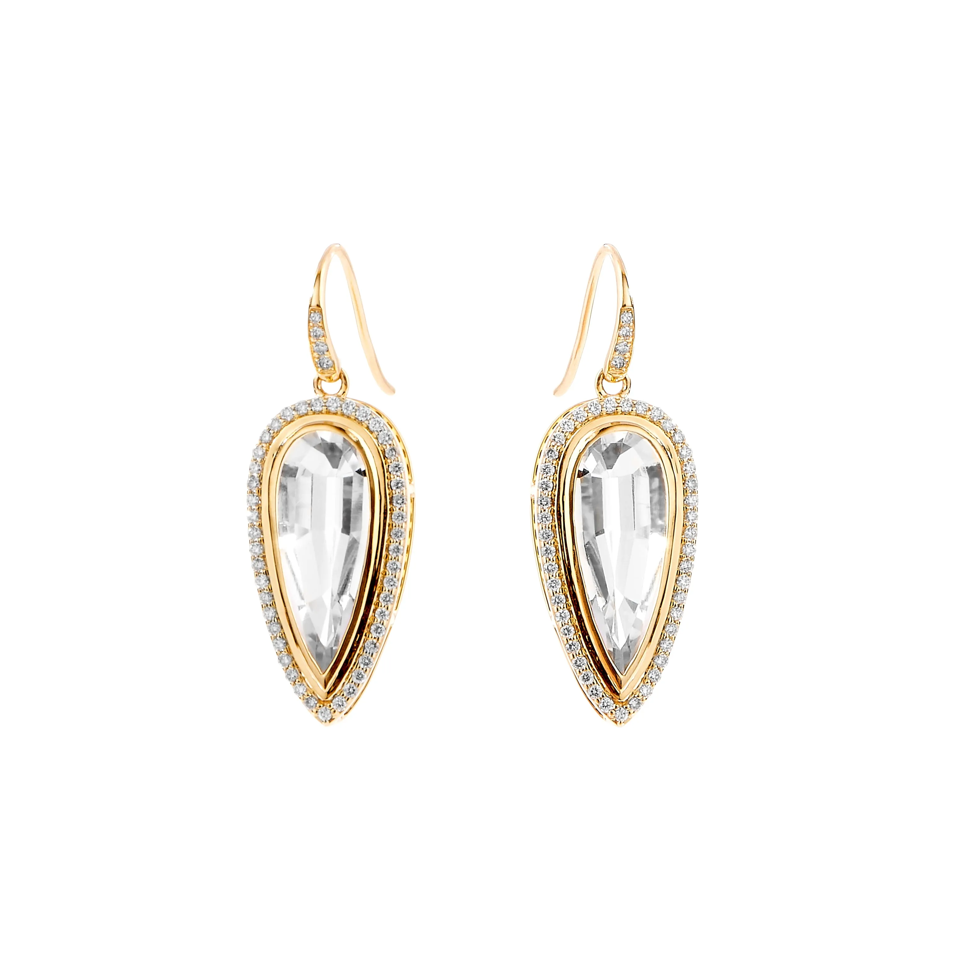 Mogul Tear Drop Diamond Earrings