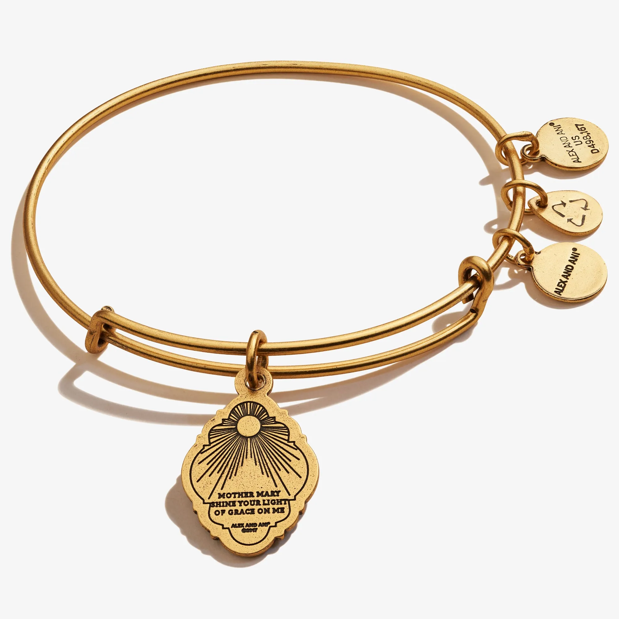 Mother Mary Charm Bangle