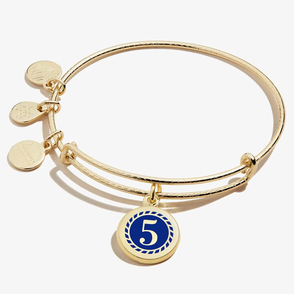 Number 5 Charm Bangle