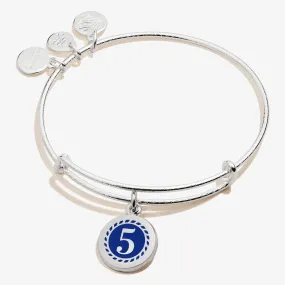 Number 5 Charm Bangle