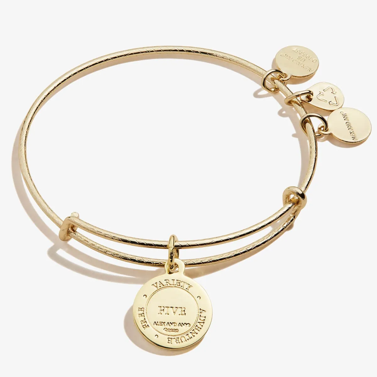 Number 5 Charm Bangle