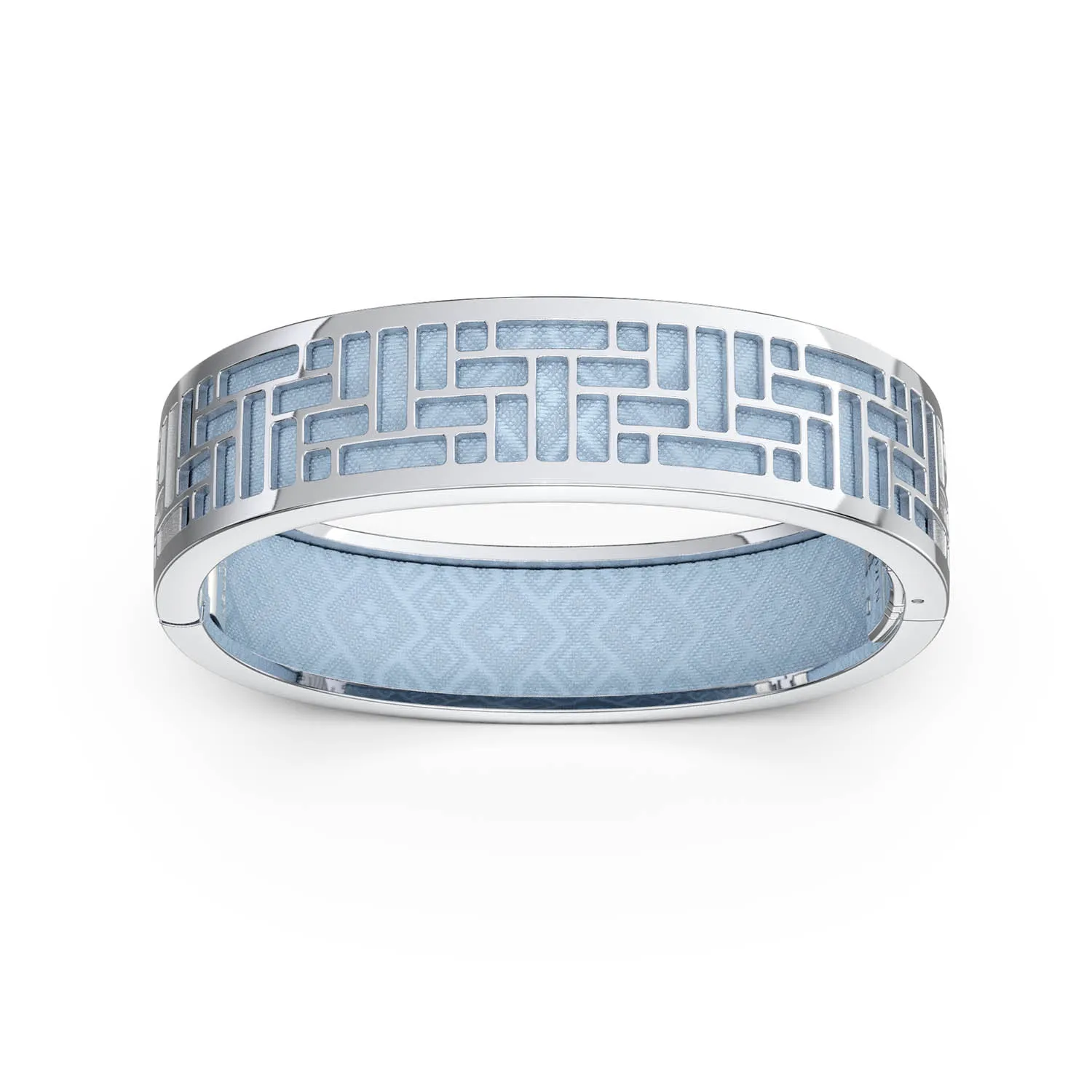 Pavilion Bangle - Mist Blue - Sterling Silver