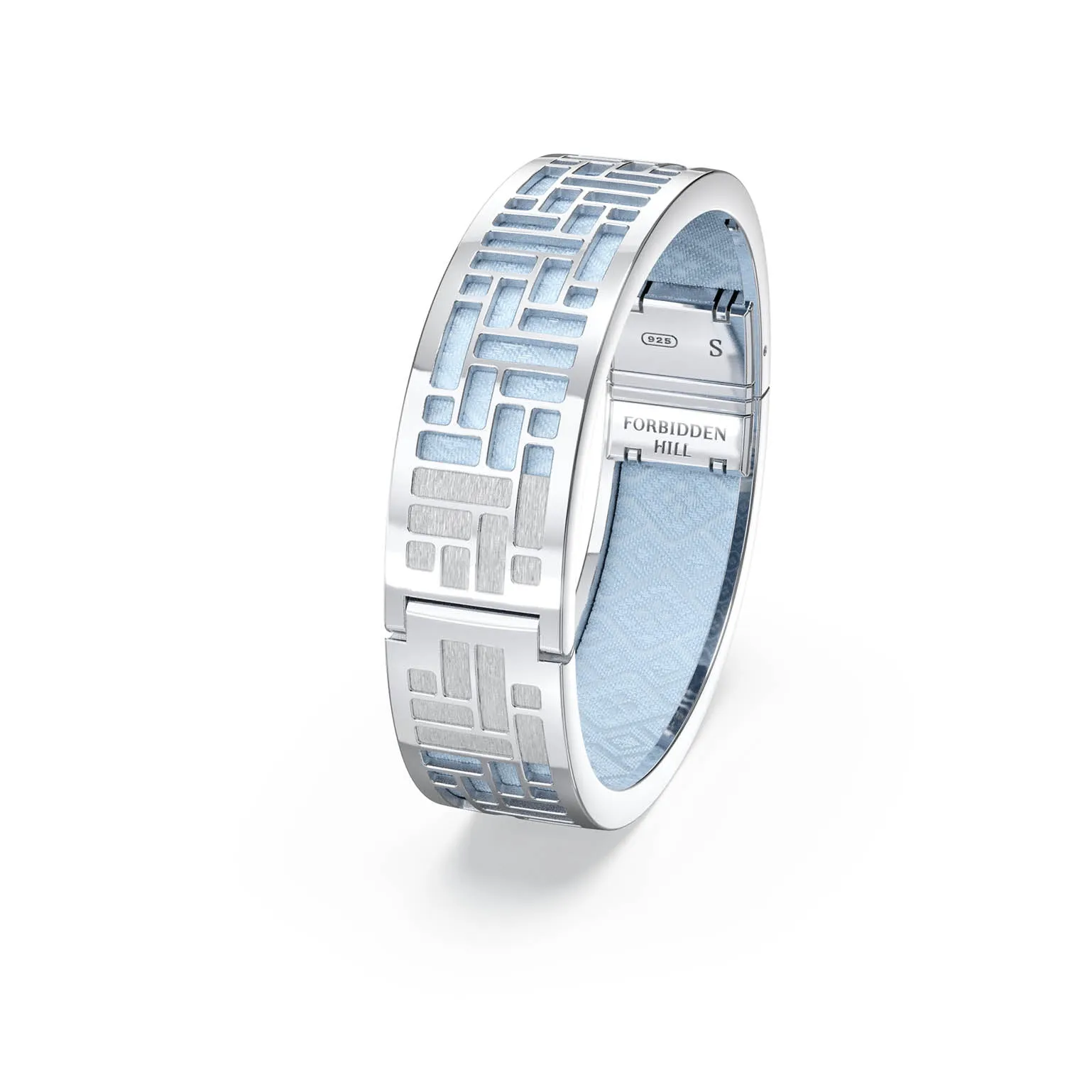 Pavilion Bangle - Mist Blue - Sterling Silver