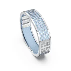 Pavilion Bangle - Mist Blue - Sterling Silver