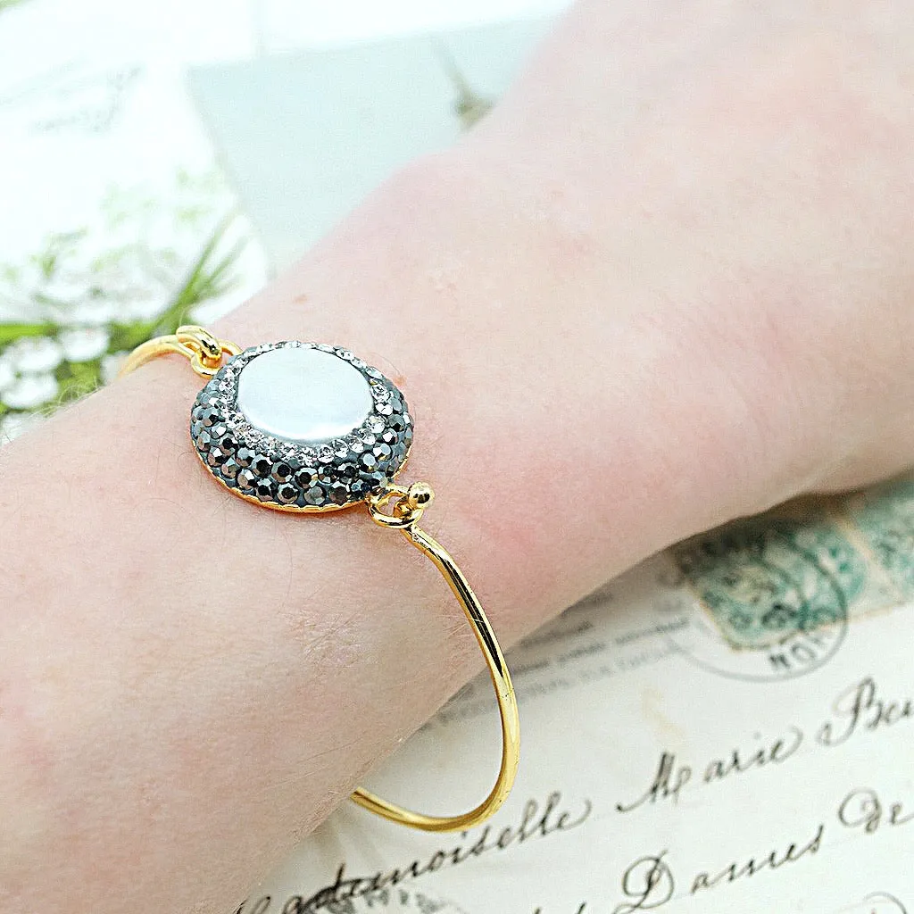 Pearl and Crystal Bangle