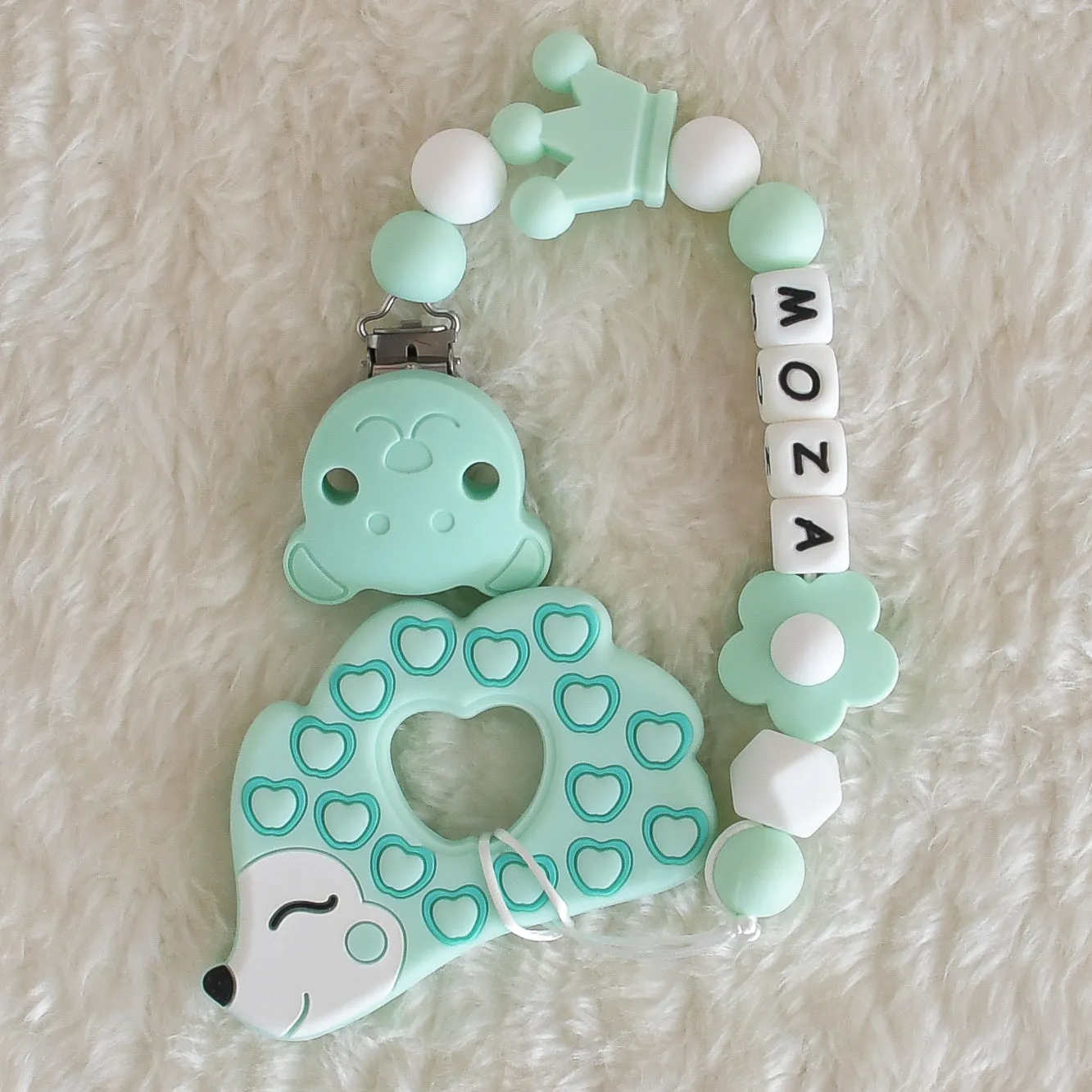 Personalised Silicone Pacifier Clip