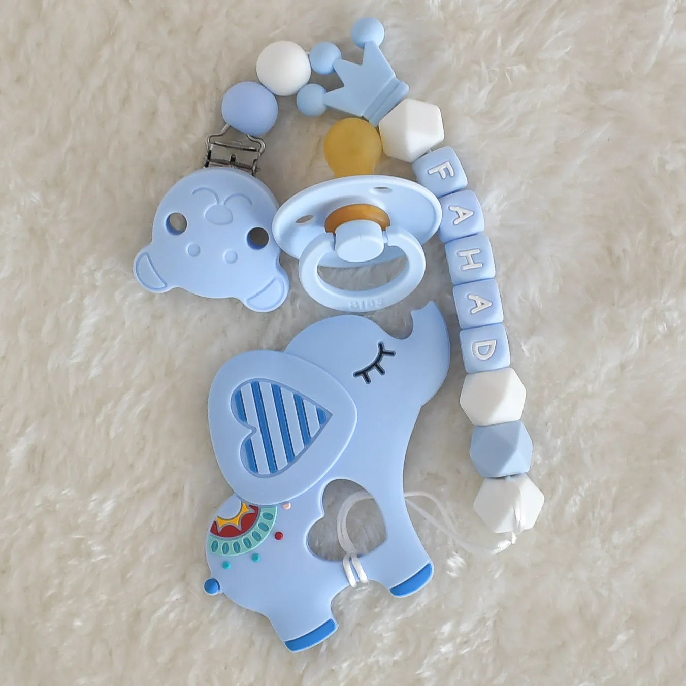 Personalised Silicone Pacifier Clip