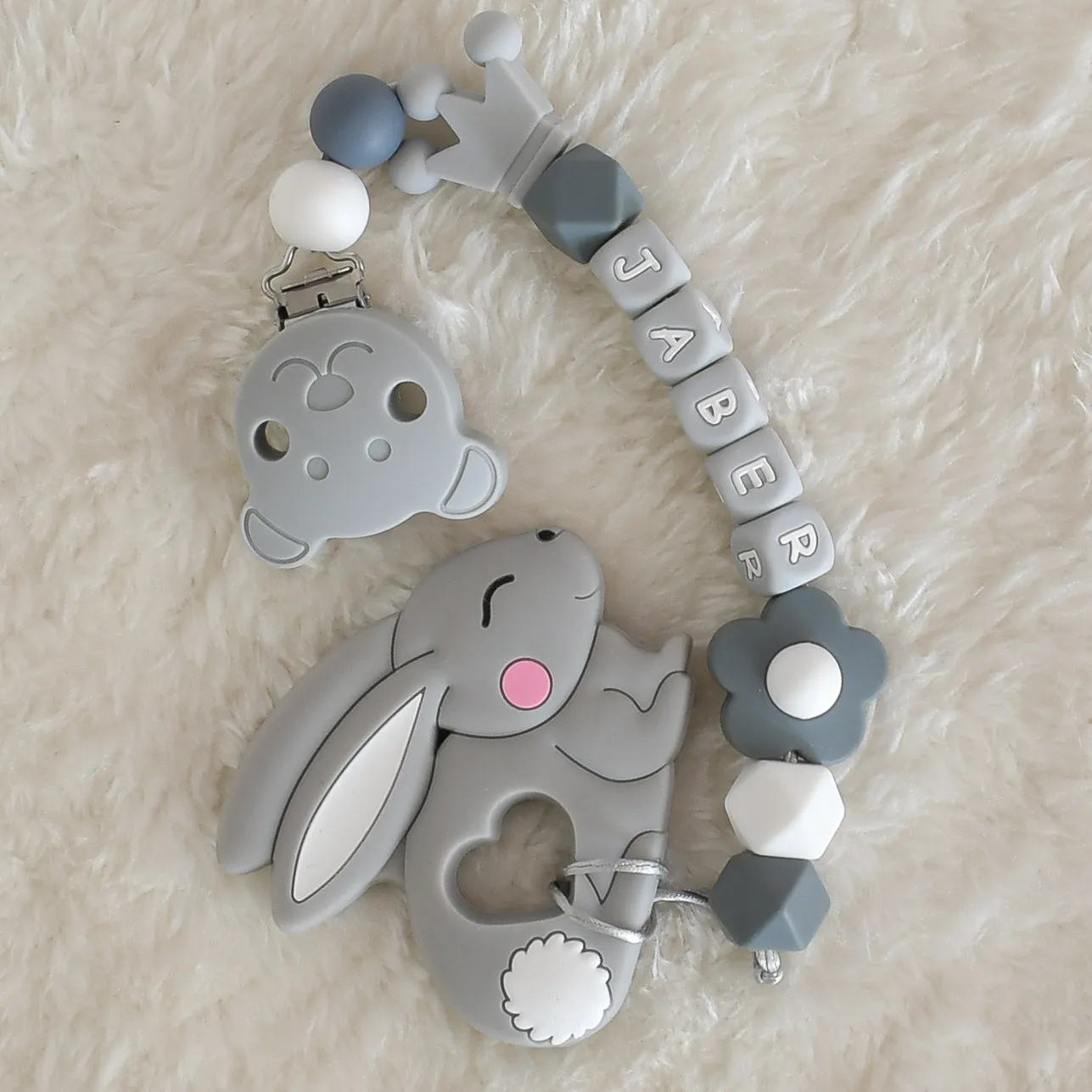 Personalised Silicone Pacifier Clip