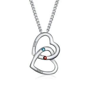 Personalized Merging Hearts-Shaped Pendant