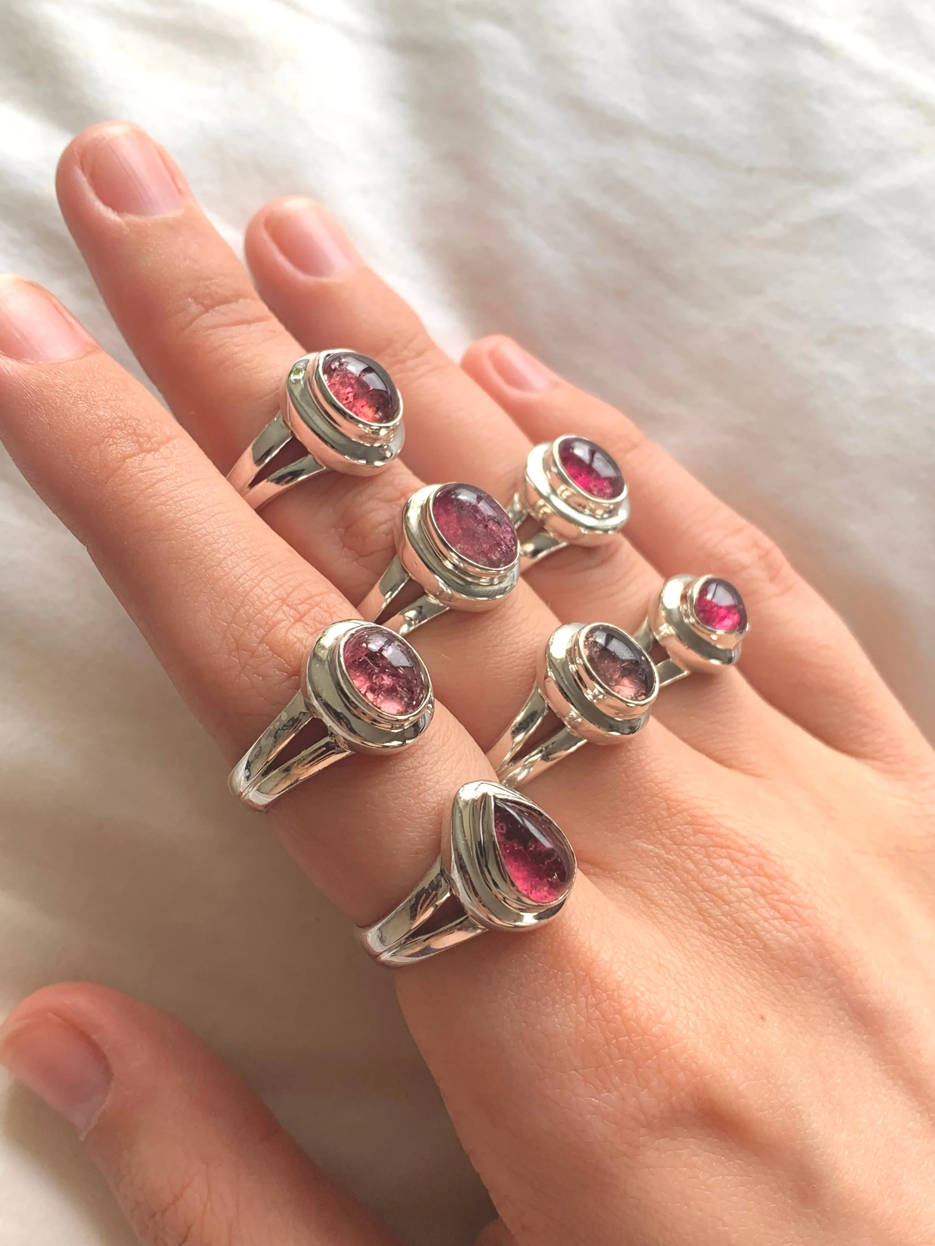 Pink Tourmaline Ansley Rings - Mixed Small