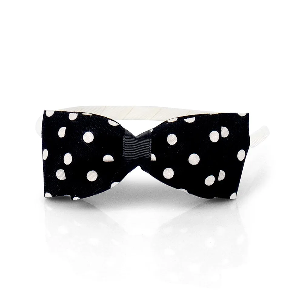 POLKA DOT BOW HAIRBAND