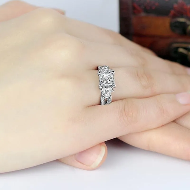 Princess Cut Split Ring