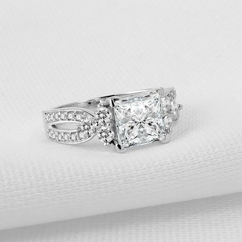 Princess Cut Split Ring