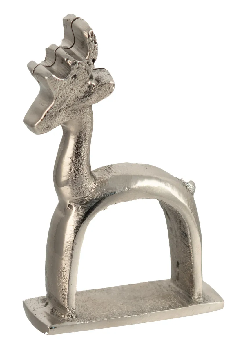 Reindeer Napkin Rings, Silver