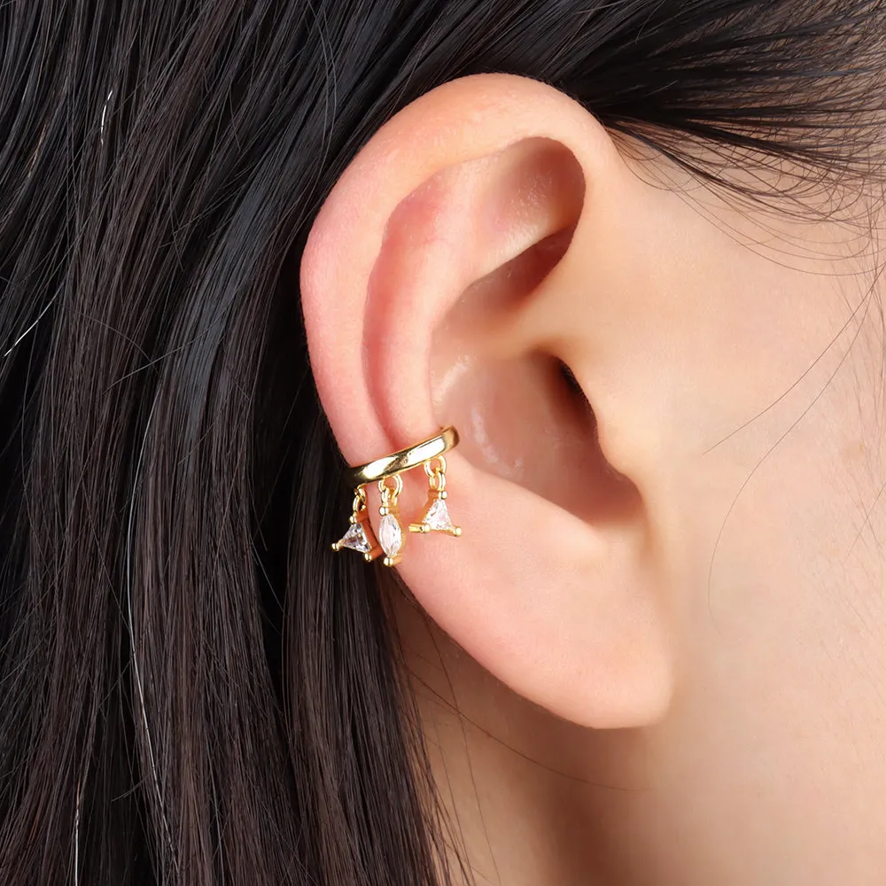 Shiny Drop Ear Cuff