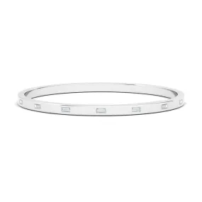 Sideways Baguette Diamond Distance Bangle