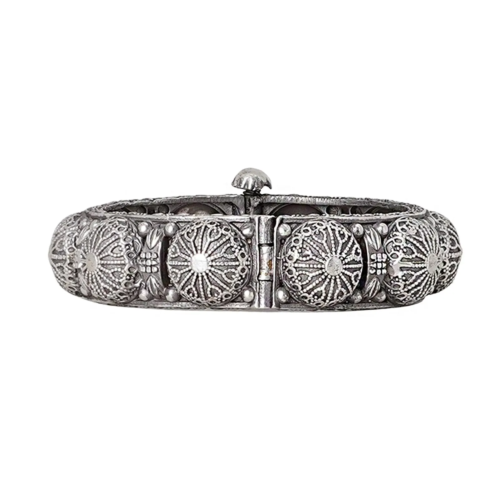 Teejh Jagrati Silver Oxidised Bangle