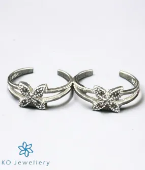 The Butterfly Silver Marcasite Toe-Rings