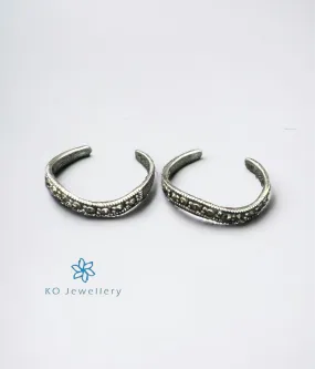 The Julius Silver Marcasite Toe-Rings