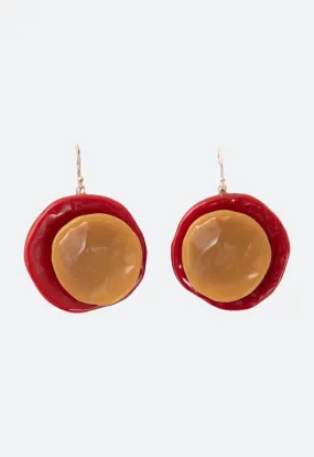 Two Tone Drop Earrings