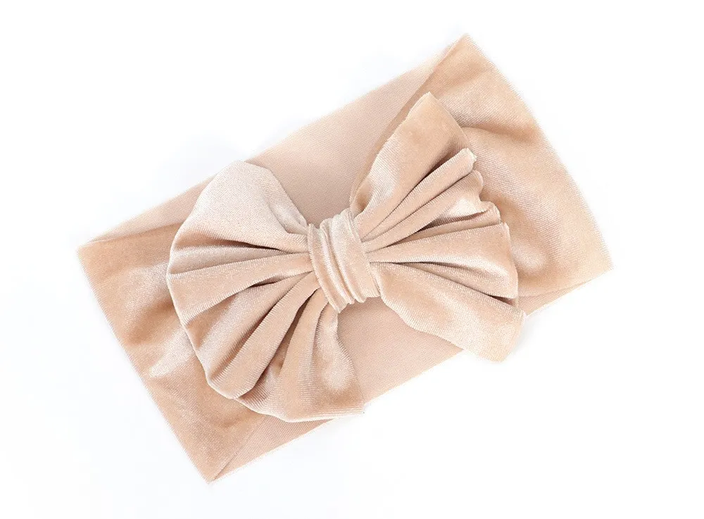 Velvet bow headband