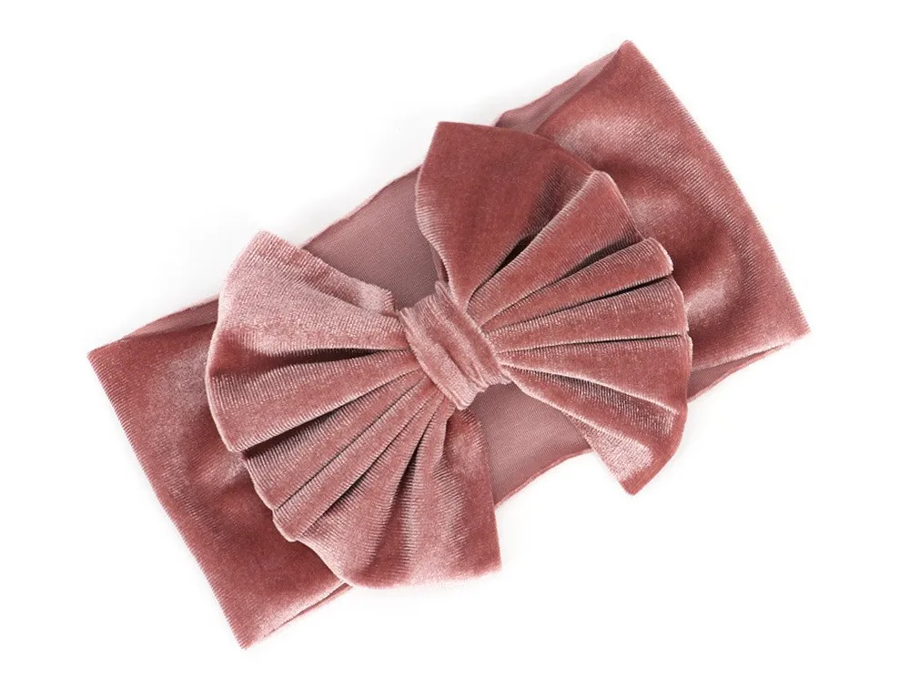 Velvet bow headband