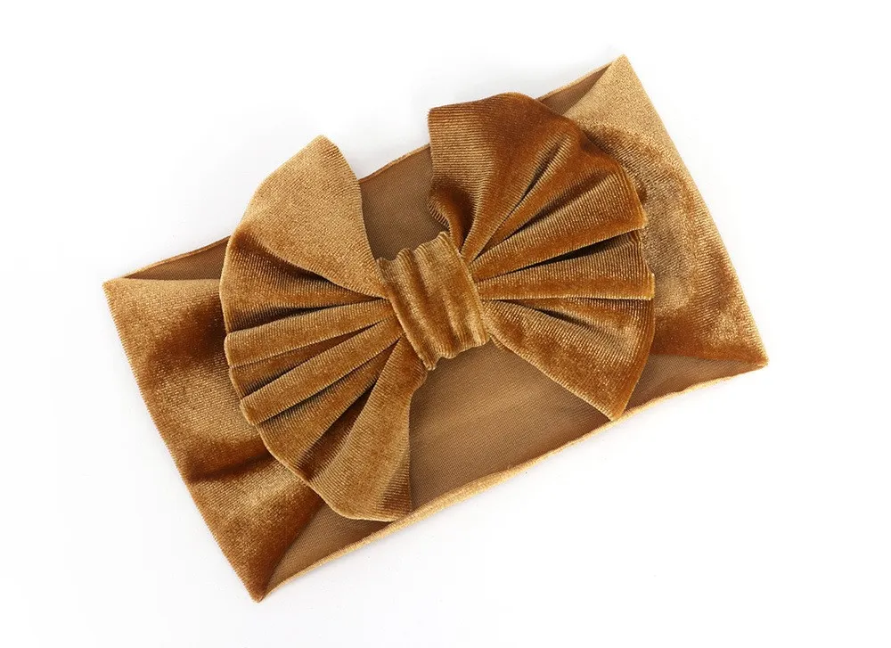 Velvet bow headband