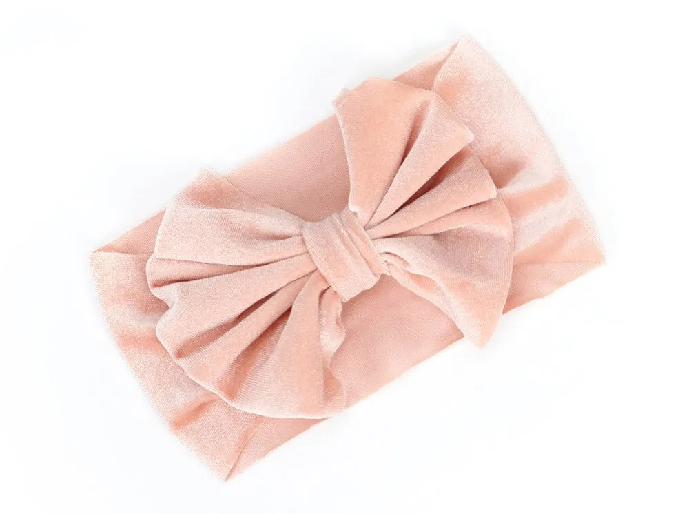 Velvet bow headband