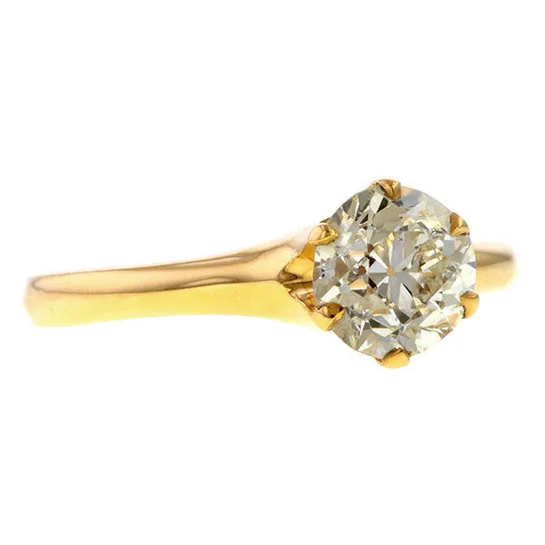 Vintage Solitaire Engagement Ring, Circular Brilliant 1.13ct.