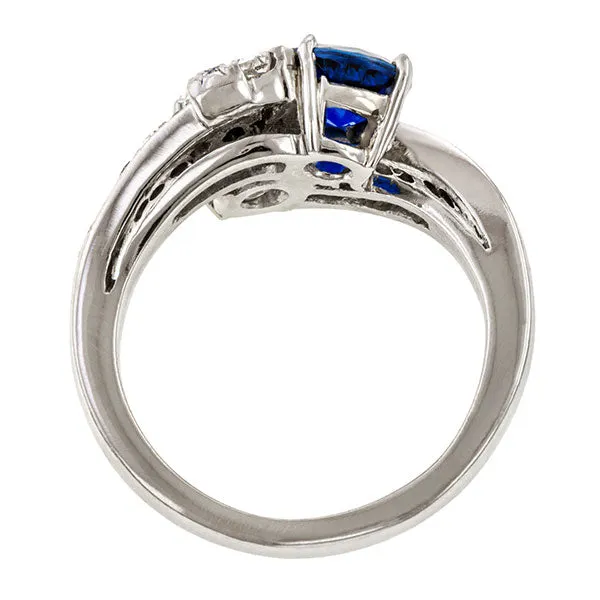 Vintage Toi et Moi Sapphire & Diamond Ring